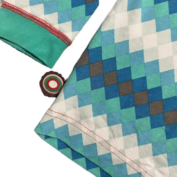 4 Funky Flavours Sz 110/116 (5-6Y) Geometric Diamond Stripes Turtleneck - Picture 3 of 6